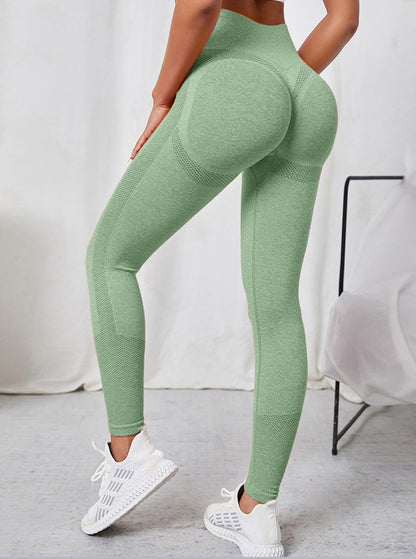 High Waisted Color Smiling Butt Lifting Yoga Pants Sculpting Compression Fitness Leggings for Comfort and Style