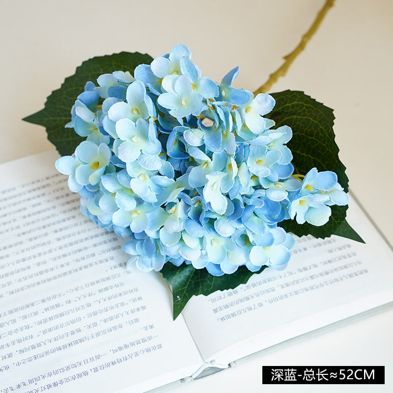 Realistic Hydrangea Floral Arrangement - Elegant European-Inspired 11-Branch Faux Flower Bouquet for Wedding Decorations