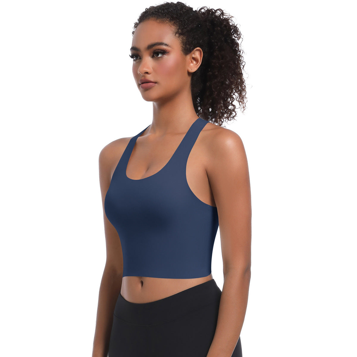 Crossback Racerback Yoga Sports Bra with Moulded Cups Quick Dry Workout Top for Women for Running Gym and Fitness Enthusiasts