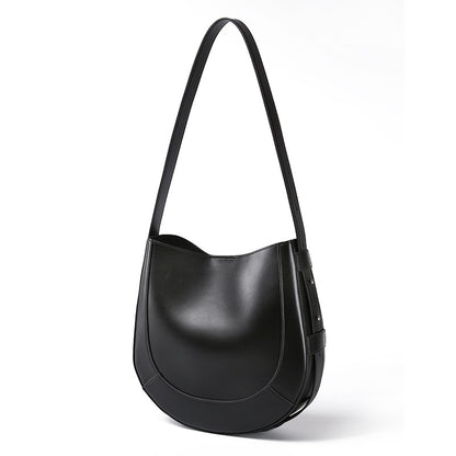 Genuine Leather Sherry Tote Bag Chic Minimalist Large Capacity Shoulder Bag for Everyday Commute and Fashion Forward Looks