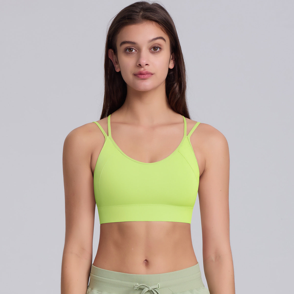 High Intensity Adjustable Strap Sports Bra with Integrated Design Shockproof Supportive and Yoga Top for Comfort and Style