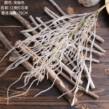 Elegantly Crafted Decorative Craft: Jiangqi Lampwick Grass Faux Flowers - Lifelike Green Plants for Weddings and Events (MW09106) - Perfect for Home Decor and Floral Arrangements