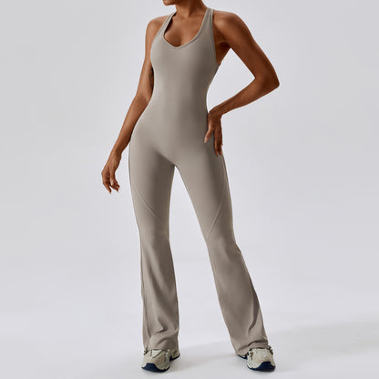 Quick Dry High Performance Yoga Bodysuit with Tummy Control and Flare Leg Design Enhance Your Curves Optimize Comfort for Dance Workout and Fitness