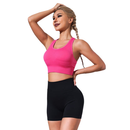 Seamless Yoga Sports Bra for Women Comfortable and Stretchy Gym Top with Gathered Design Ideal for Outdoor Activities and Quick Dry Performance