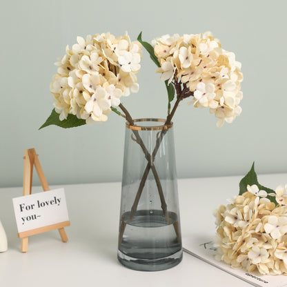 Single Stem Autumn-Inspired Artificial Hydrangea Flower - Perfect for Bedroom, Living Room, Wedding Decor, Hotel Styling, and Photography Props