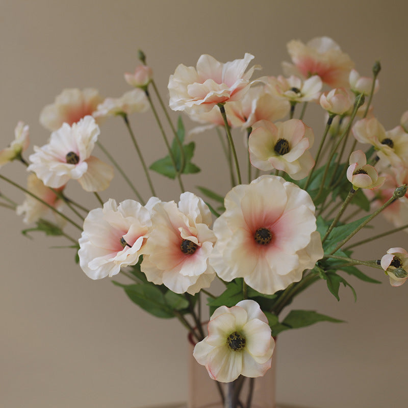 Fresh and Minimalist Nordic-Inspired Artificial Flowers - Silk Peonies & Poppies for Photography & Home Decor