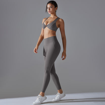 Revolutionary High Waisted Butt Lifting Leggings Sports Bra Set for Women No Underwear Needed for Comfort During Running Yoga and Fitness Workouts