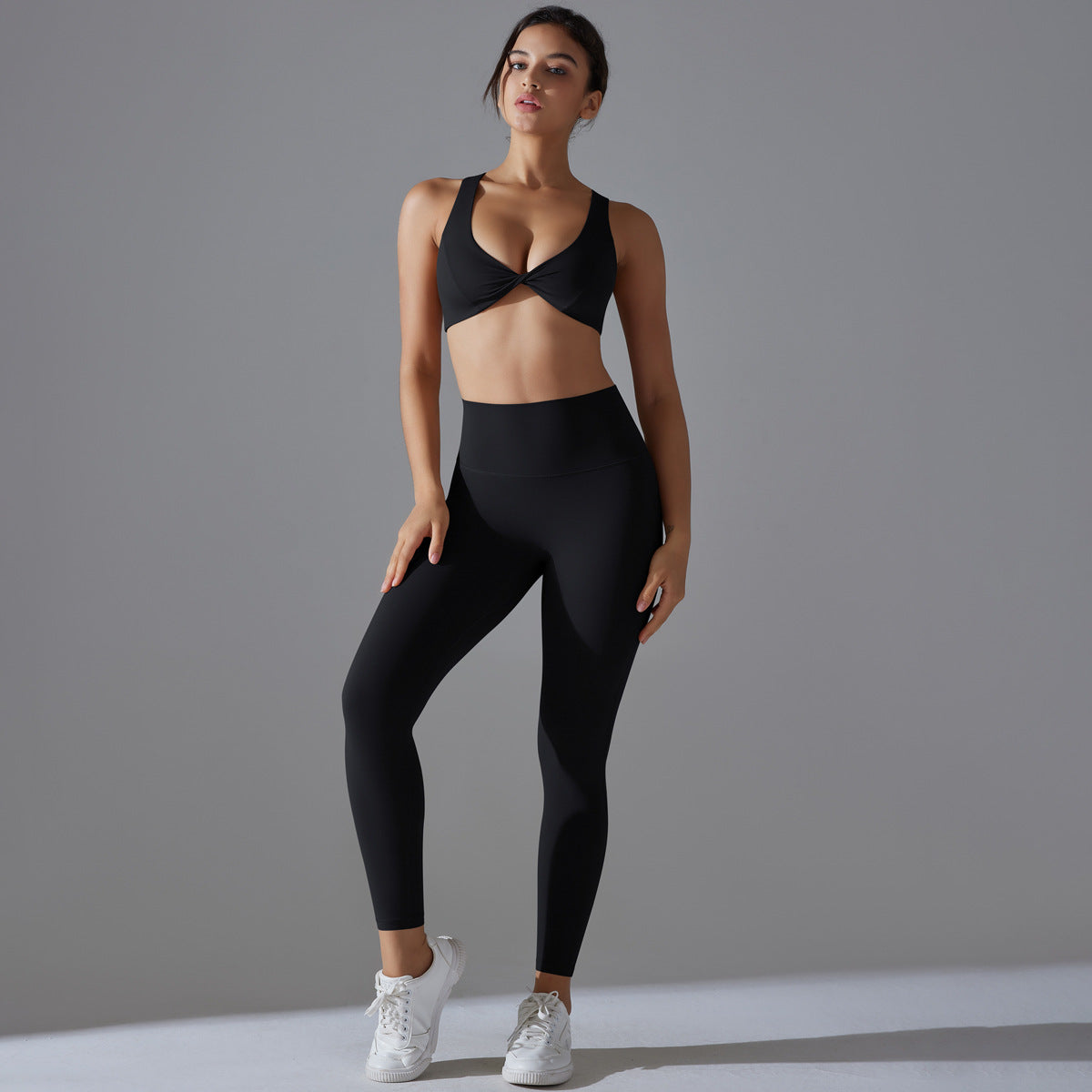 High Waisted Butt Lifting Yoga Set with Supportive Sports Bra for Running and Gym Workouts to Enhance Comfort and Style