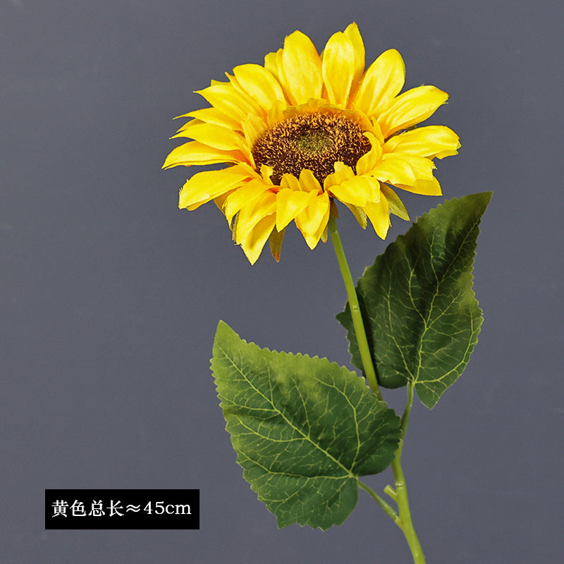 Realistic Sunflower Decorative Silk Flowers - Minimalist European Style Home Photography Props for Trendy Picnic Table Centerpieces and Stylish Home Décor