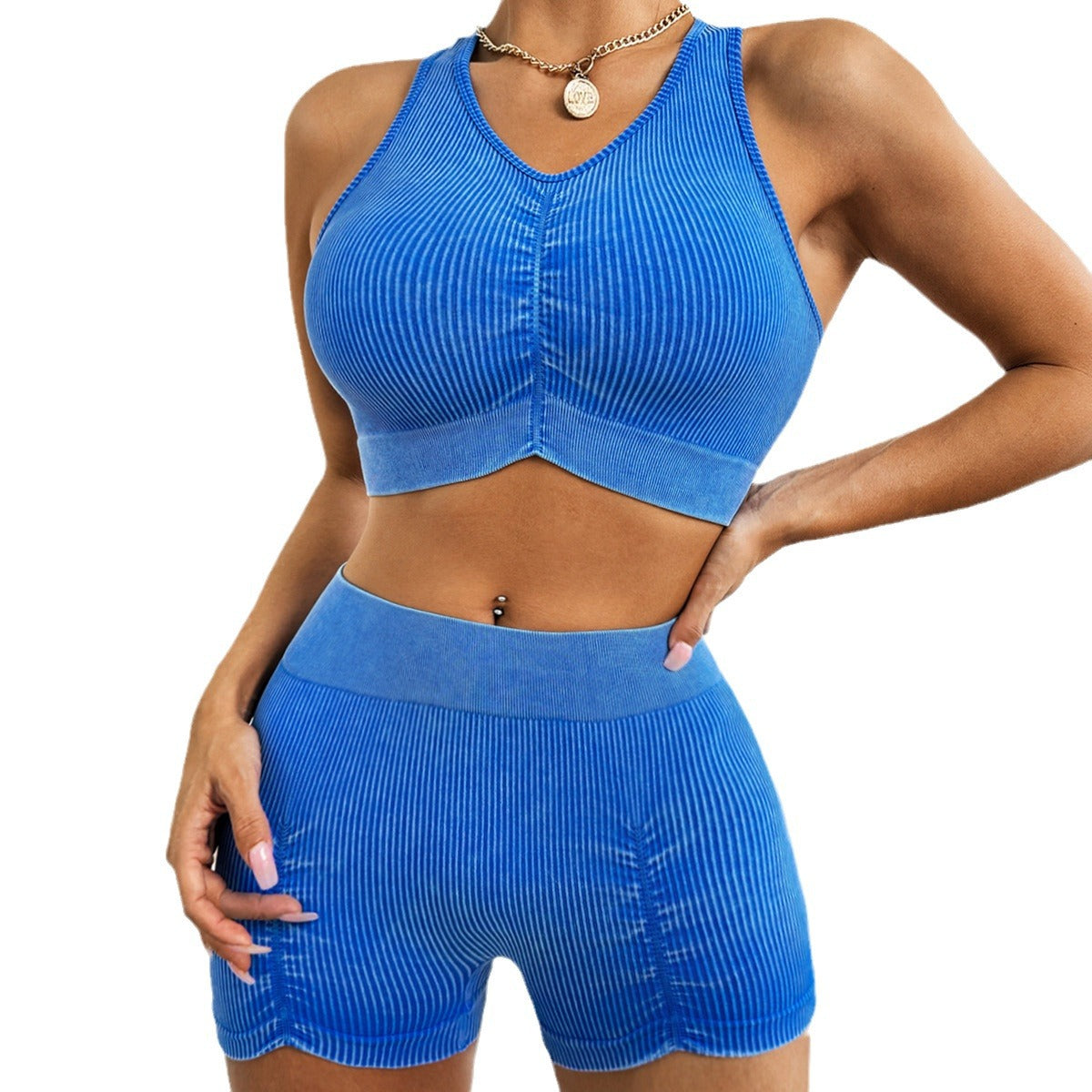 Seamless High Waisted Yoga Set for Women Quick Dry Breathable and Moisture Wicking Workout Ensemble with Non Slip Sports Bra and Soft Flattering Shorts for Maximum Comfort and Support