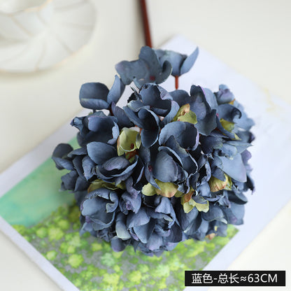 Stunning Faux Single Branch Oil Painting Style Lollipop Hydrangea - Perfect for Weddings, Photoshoots, and Home Decor