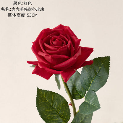 Charming Sweetheart Rose Artificial Flowers for Wedding Decor - Elegant INS Style Home Decoration, Realistic Touch, Perfect for Any Occasion - Model MW60004