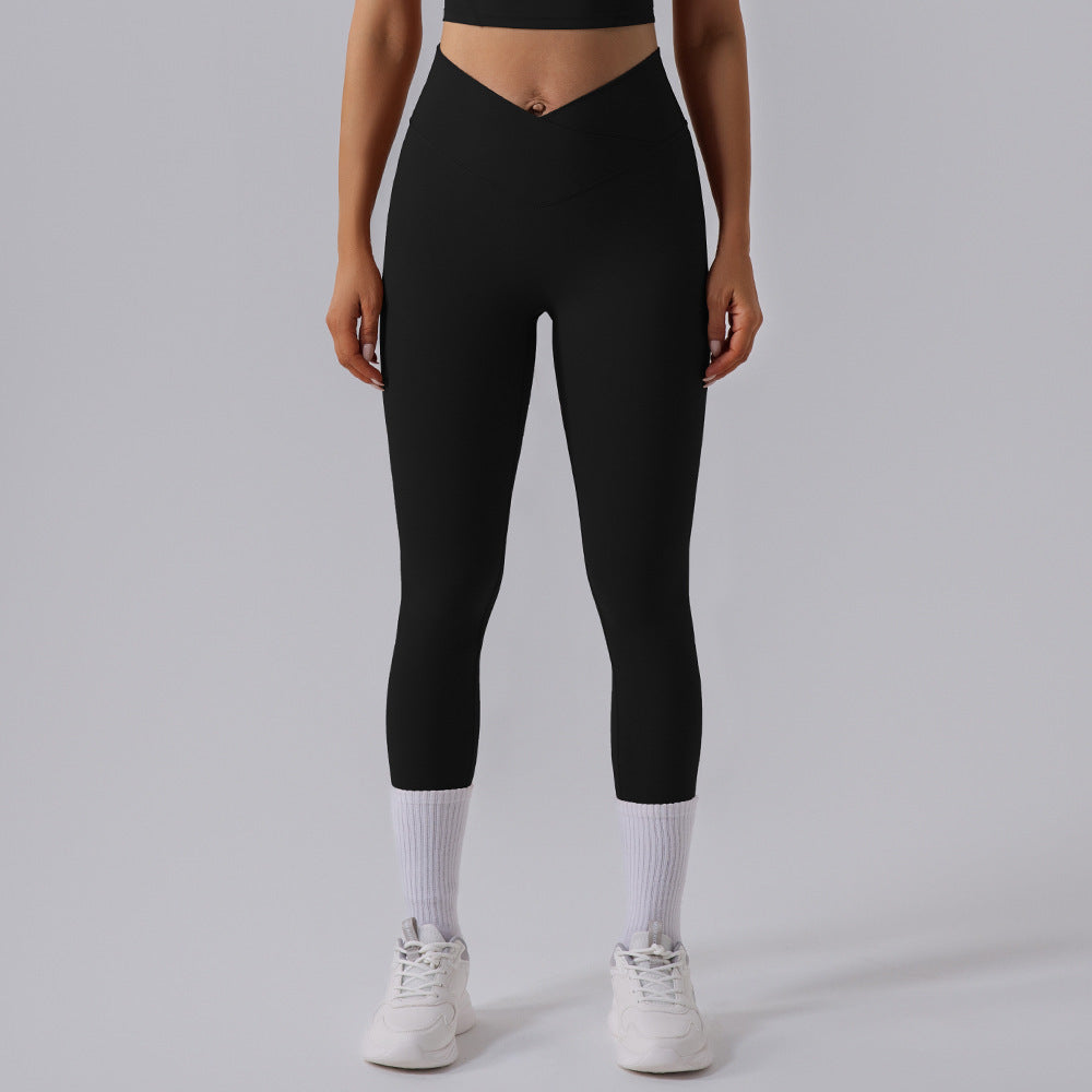 High Waisted Elastic Workout Leggings for Running and Yoga Butt Lifting Quick Dry and Sculpting Fitness Pants