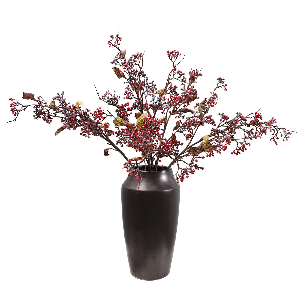 Faux Red Berry Winterberry Decor – Elegant Home Accent for New Year Celebrations, Lifelike Artificial Flowers for Living Room Styling