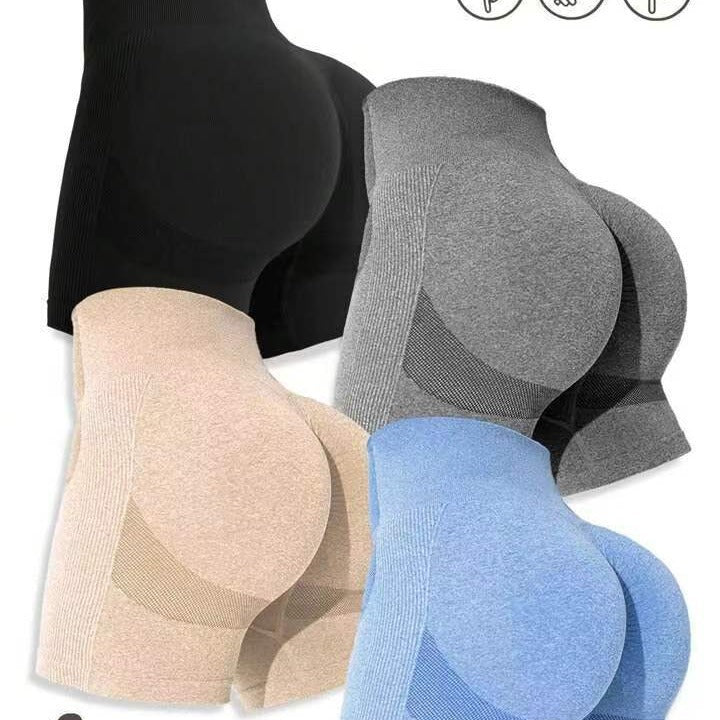 9 Color Seamless High Waisted Peach Butt Shorts for Yoga Running and Fitness Workouts