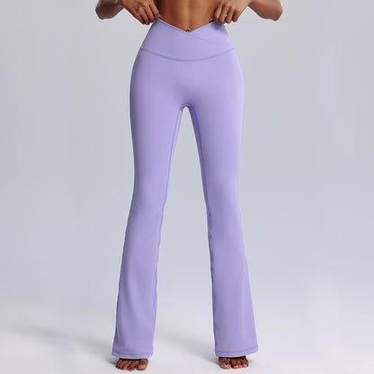 High Waisted Wide Leg Yoga Bell Bottom Pants for Women Sculpting Stretch Dance Fitness Leggings for Comfort and Style