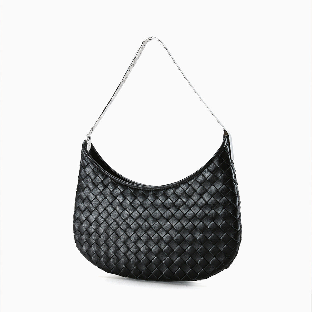 Chic Handcrafted Korean Style Handmade Lambskin Bag for Women Unique Design Genuine Leather Tote Shoulder Bag Ideal for Fashion Enthusiasts