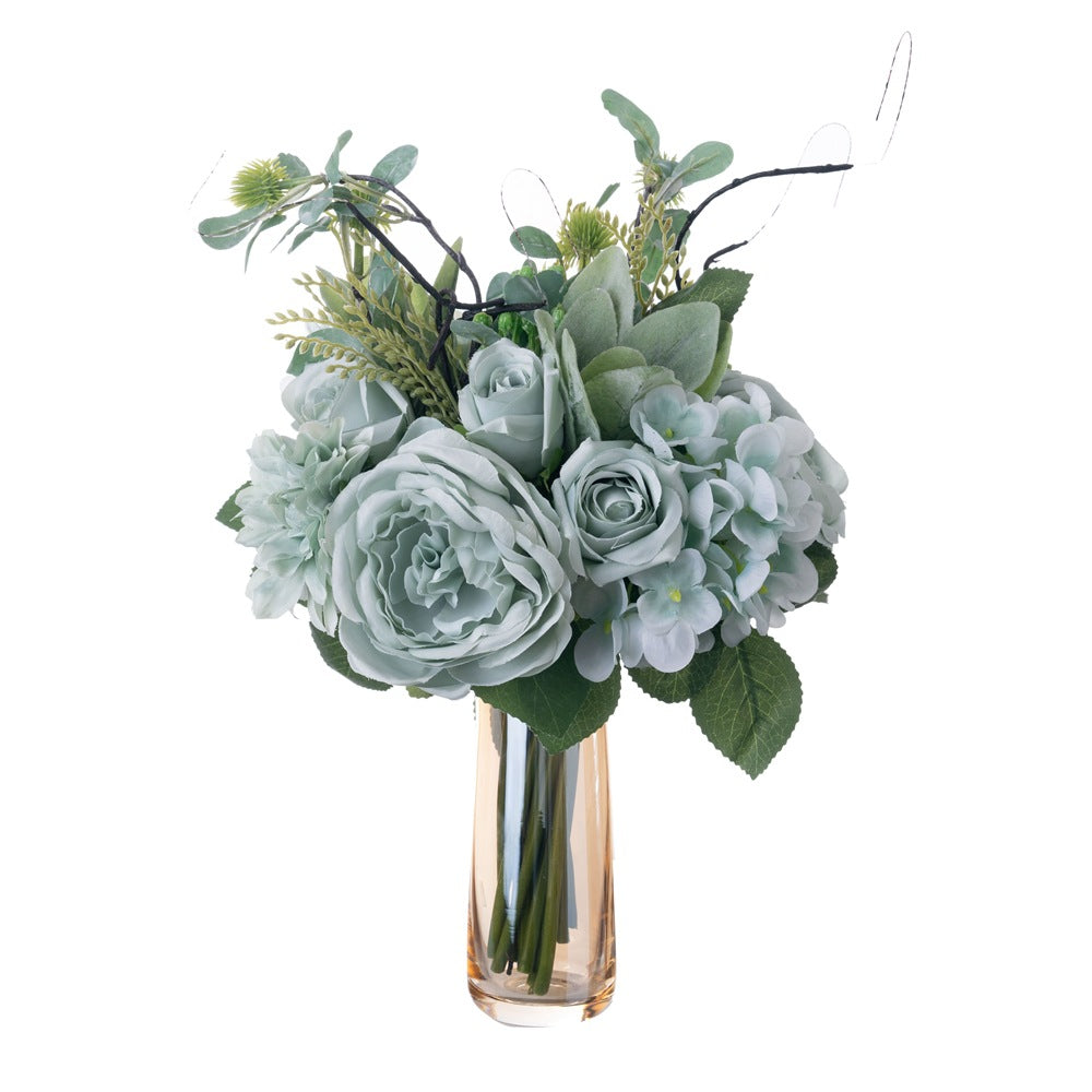 Stunning Artificial Dahlia Peony Bouquet for Weddings - Elegant Home Décor Floral Arrangement in INS Style - Model DY1-2041A