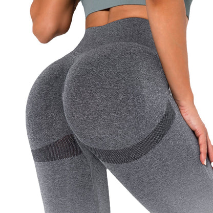 Seamless Gradient Smile Face Yoga Pants for Women High Waist Butt Lifting and Comfortable Workout Leggings for Gym Running and Yoga