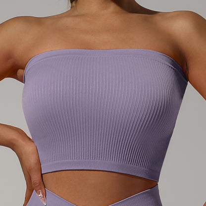 High Elastic Seamless Strapless Bra Breathable One Piece Crop Top for Comfort and Coverage for Sports and Everyday Wear