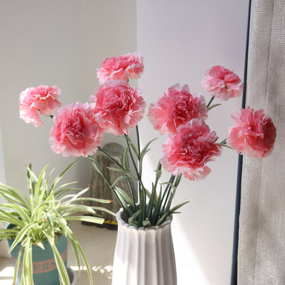 Realistic Carnation Artificial Flower Arrangement for Teacher's Day and Mother's Day Gifts - Perfect for Home Decor and Lasting Memories