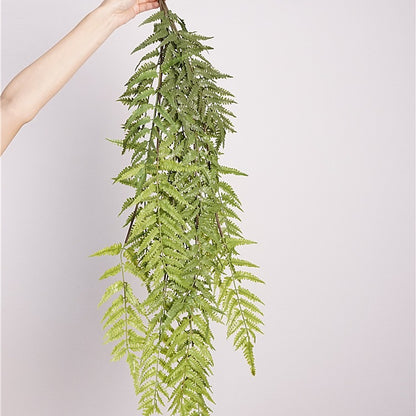 Lush Green Wall-Mounted Hanging Fern Plant - Beautiful Trailing Greenery for Home Decor, Indoor Plants, and Vertical Gardens