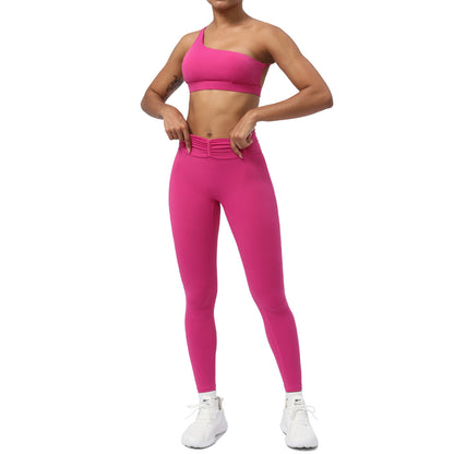 Peach Lift Activewear Set for Women Wrinkle Resistant Yoga Outfit with Built in Padding for Enhanced Comfort and Support for Running Gym Workouts and Fitness Training