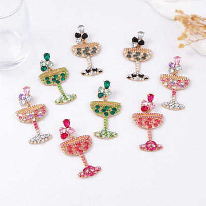 Trendy Statement Alloy Pearl-Like Earrings with Sparkling Rhinestone Accents - Ideal Versatile Fashion Jewelry for Women