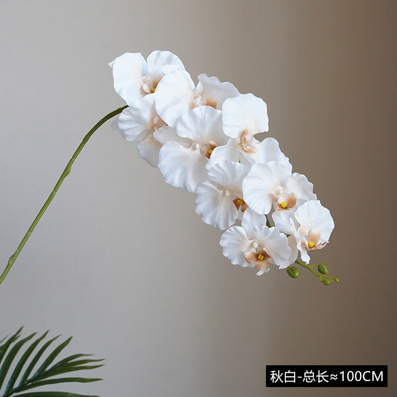 Elegant  Silk Imitation 9-Head European-Style Orchid Arrangement – Perfect for Weddings, Home Decor, and Photography Props