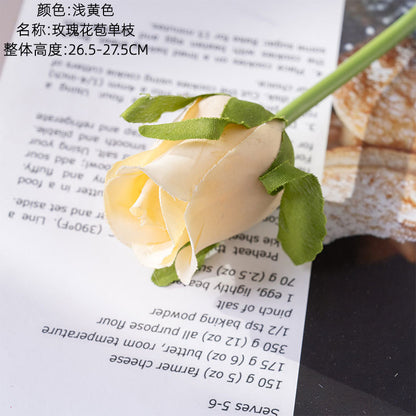 Elegant Artificial Rose Bud Stem Flower - Perfect for Weddings, Home Decor, and Event Decorations | PJ1004