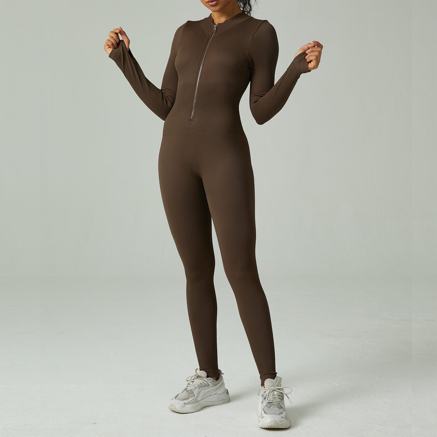 Seamless Women s Long Sleeve Yoga Bodysuit High Performance Fitness Jumpsuit with Waist Enhancing Design for Comfort and Style