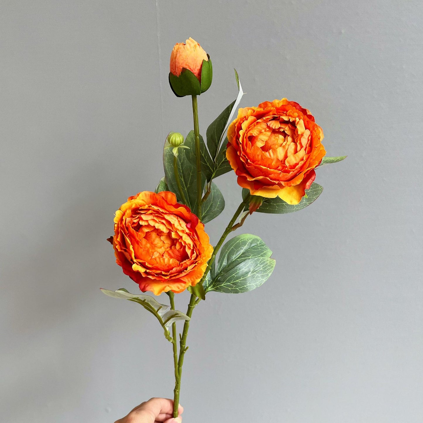 Realistic 3-Head Peony Artificial Flowers – Stunning Faux Floral Decor for Home, Photography Props, and Soft Furnishings