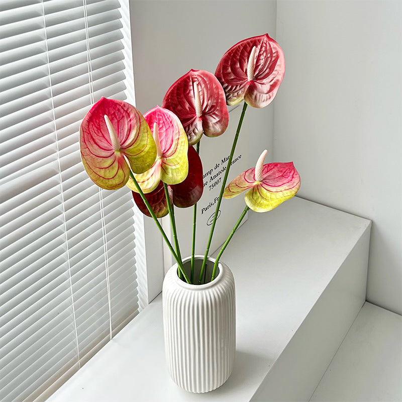 Stunning 3D Printed Simulated Flowers - White and Red Anthurium for Weddings, Floral Arrangements, and Home Decor - Perfect for Event Styling and Soft Furnishings!