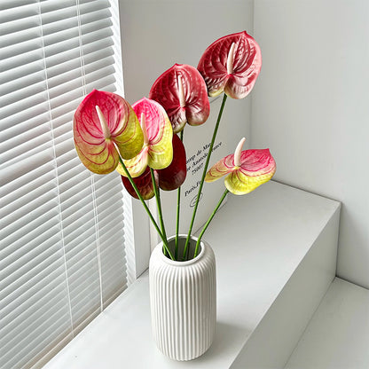 Stunning 3D Printed Simulated Flowers - White and Red Anthurium for Weddings, Floral Arrangements, and Home Decor - Perfect for Event Styling and Soft Furnishings!