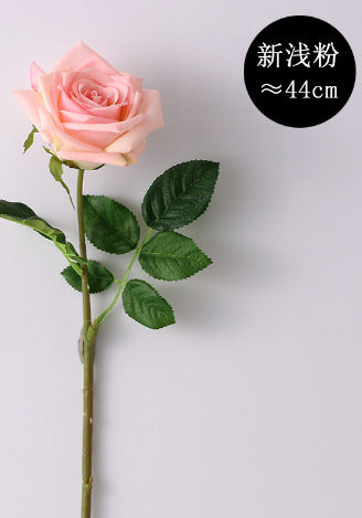 Elegant Single-Stem Rose with Moisture-Enhancing Touch - Perfect for Nordic Home Décor & Coffee Table Decoration