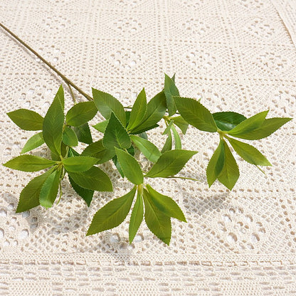 Realistic Faux Floral Arrangement - Three-Pronged Manzanita Branch with Lush Leaves for Home Décor, Wedding Celebrations, Photography Setups, and Wall Design