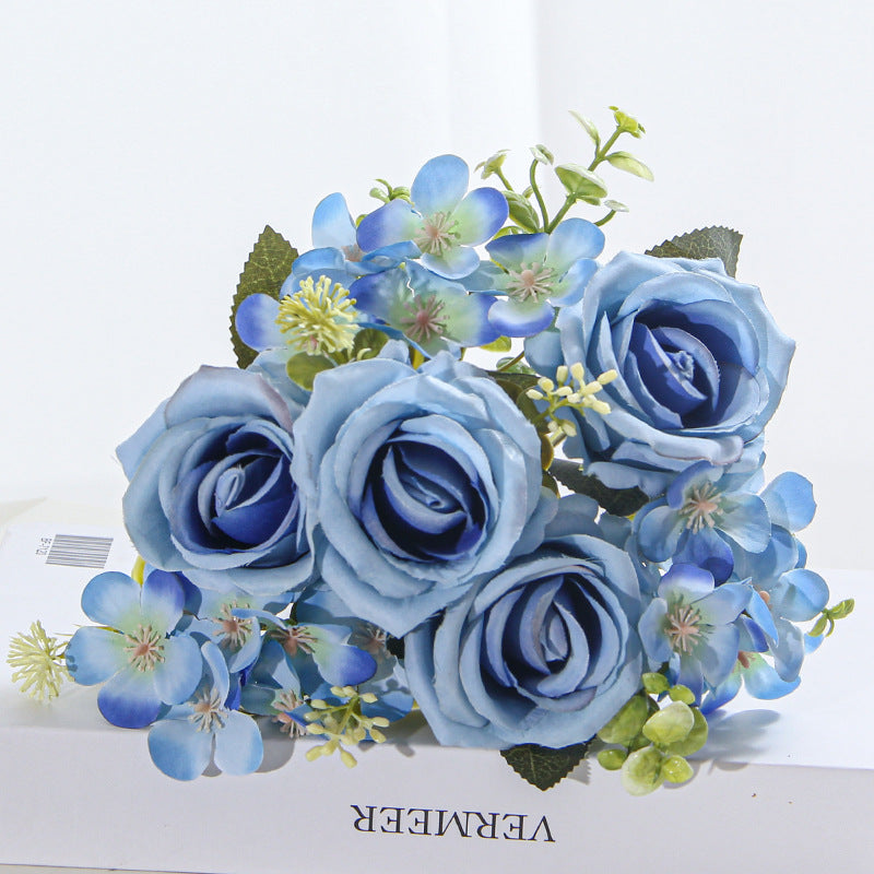 Realistic Hydrangea Rose Artificial Flowers for Wedding Decor, Home Decoration, and Photography – Perfect Centerpiece for Dining Tables