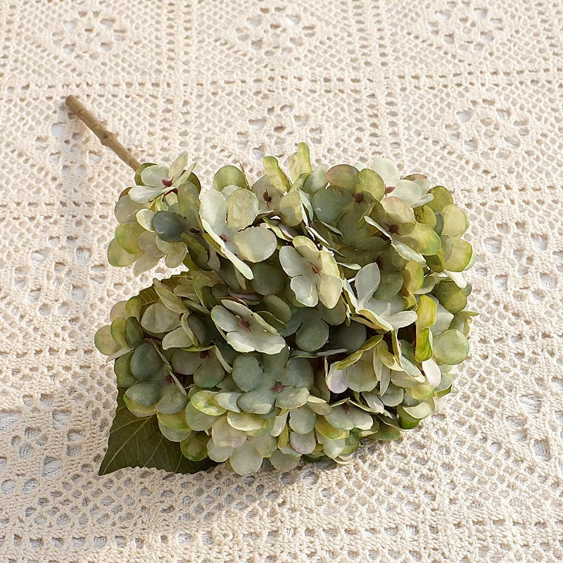 Miniature Autumn-Inspired Hydrangea Blooms - Realistic Faux Floral Arrangement for Home Decor and Wedding Decorations