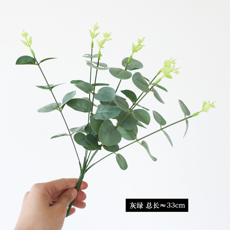 Realistic 7-Branch Small Leaf Money Plant - Perfect Floral Arrangement Accessory for Weddings & Elegant Home Decor