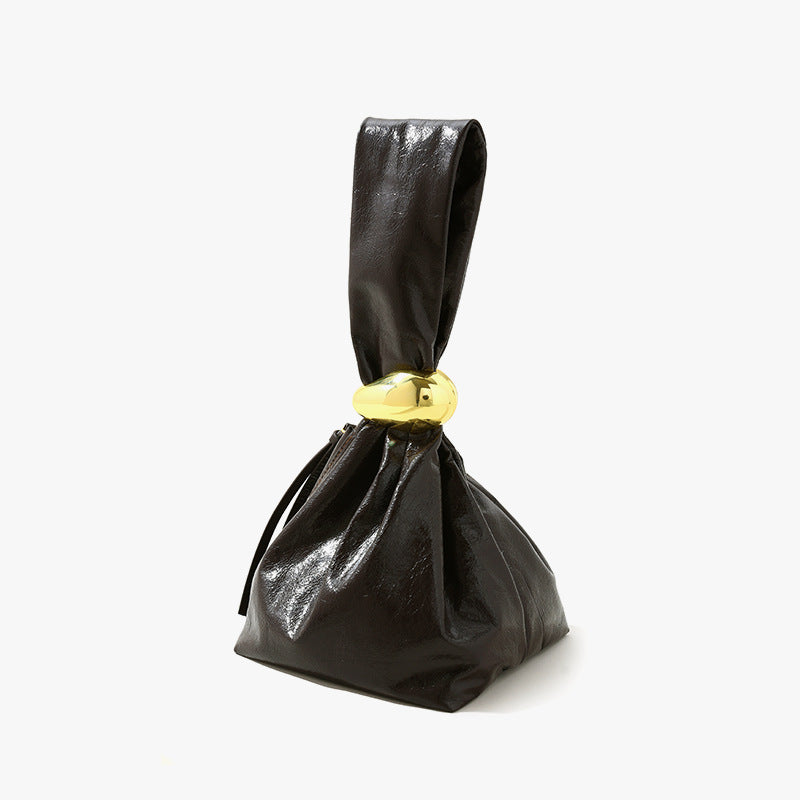 Crystal Oil Wax Cowhide Handbag Exclusive Gift Bag for Distinctive Style and Elegance