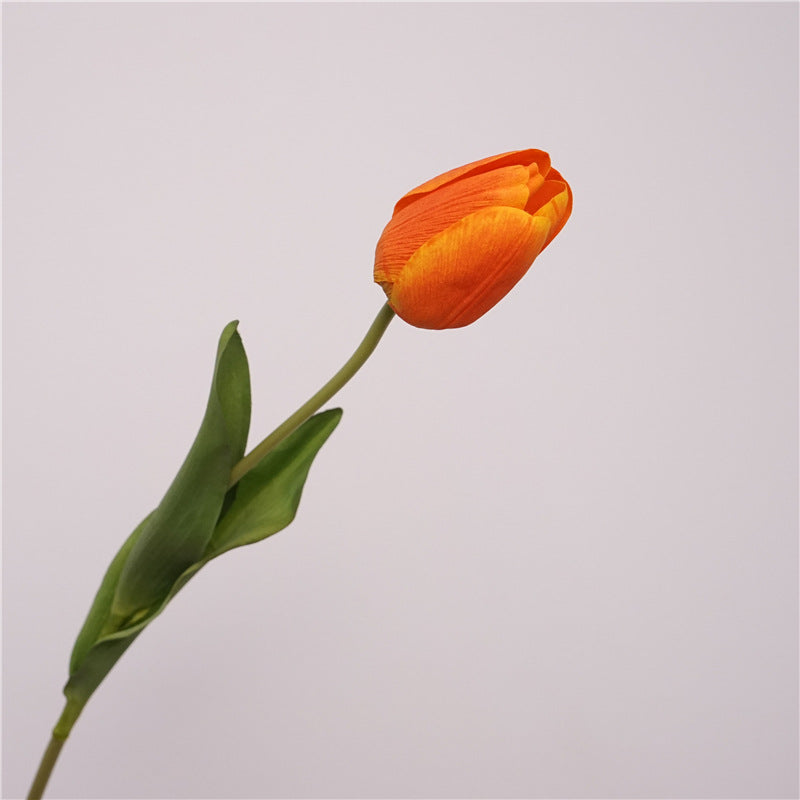 Realistic Touch Moisture-Proof Single Stem Artificial Tulip - Perfect for Home Decor, Dining Table Centerpieces, and Wedding Floral Arrangements