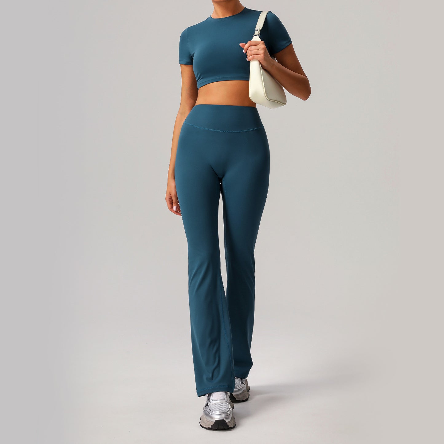 High Waisted Peach Butt Yoga Set Stretchy Comfortable Sportswear with Enhanced Support for All Fitness Levels