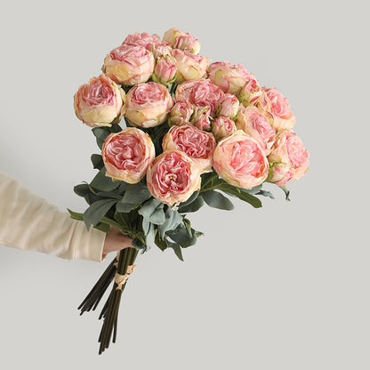 Stunning 8-Head Artificial UK Peony Bouquet - Perfect for Wedding Venues, Photo Shoots, and Event Decor