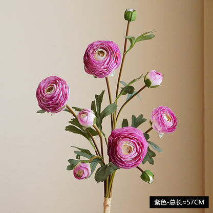 Realistic 3-Branch Peony Bouquet with 9 Heads - Fresh & Chic Home Décor, Ideal for Floral Photography Props, Long-Lasting Faux Flowers