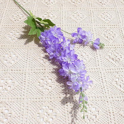 Vibrant Faux Delphinium Flowers & Soft Spring-Like Bird Flowers - Perfect for Home Decor, Wedding Venues, and Model Room Styling