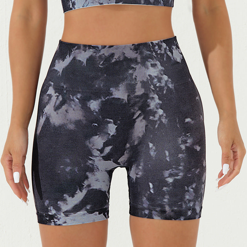 High Waisted Seamless Printed Yoga Shorts for Women Tummy Control and Lifted Butt for Enhanced Comfort During Workouts and Running