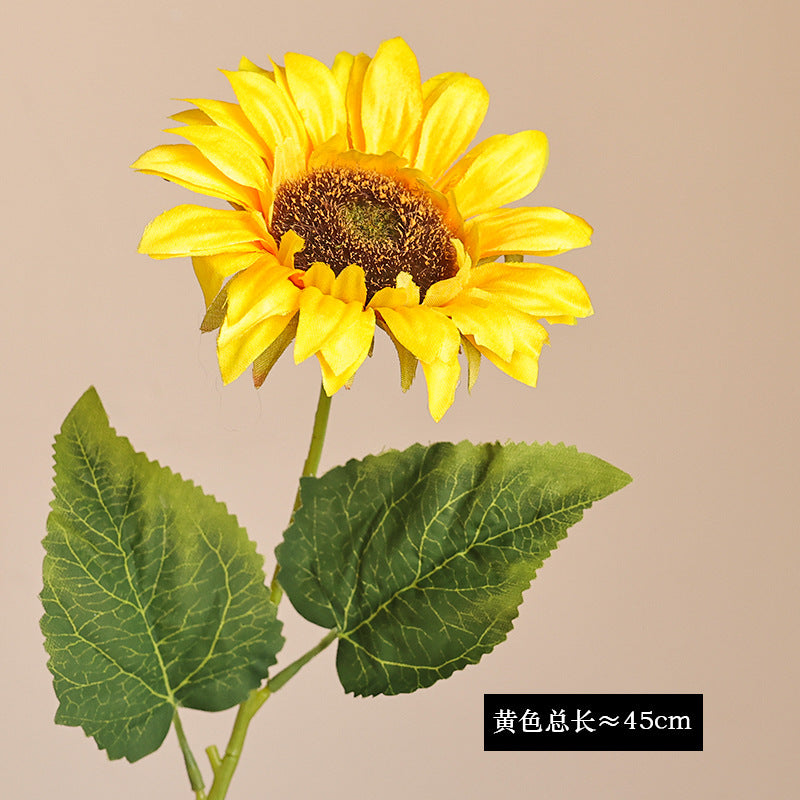 Realistic Single Stem Sunflower - Perfect for Home Décor, Wedding Decor, DIY Bouquet Arrangements, and Floral Craft Supplies