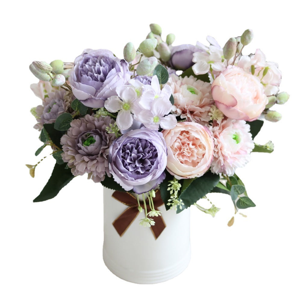 Stunning Faux Berry Hydrangea Peony Bouquet - Perfect for Home Decor, Weddings, and Bridal Photography Props