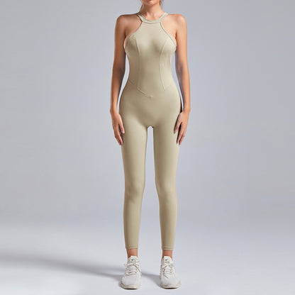 Peachy Butt Backless Yoga Jumpsuit Quick Dry Outdoor Fitness Bodysuit for Comfort and Flexibility