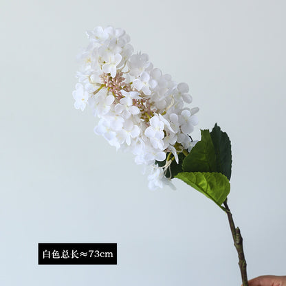 Single Stem Faux Hydrangea Flower - Perfect for Wedding Venue Decorations, Aisle Markers, and Photography Props - Realistic and Lifelike Design